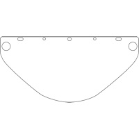 Dynamic Die Cut Faceshield Visor, PETG, Clear Tint Industrial Sales