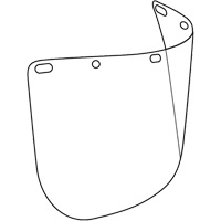 Dynamic Die Cut Faceshield Visor, Polycarbonate, Clear Tint Industrial Sales