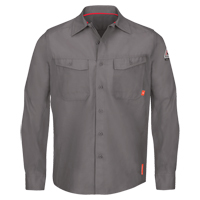 Chemises de travail IQ Endurance pour hommes, Petit, Gris Industrial Sales