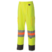 6009 Pantalon de s&eacute;curit&eacute; routi&egrave;re respirant, Polyester, T-petit, Jaune lime haute visibilit&eacute; Industrial Sales