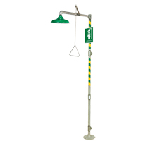 Douche de rinçage sur plancher, Socle Industrial Sales
