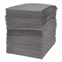Feuilles absorbantes souffl&eacute;es de premi&egrave;re qualit&eacute;, Universel, 15" x 18", 30 gal. d'absorption Industrial Sales
