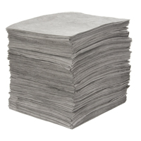 Feuilles absorbantes souffl&eacute;es de premi&egrave;re qualit&eacute;, Universel, 15" x 18", 25 gal. d'absorption Industrial Sales
