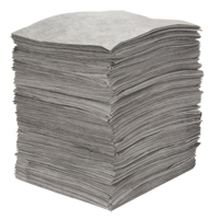 Feuilles absorbantes souffl&eacute;es de premi&egrave;re qualit&eacute;, Universel, 15" x 18", 30 gal. d'absorption Industrial Sales