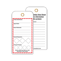 &eacute;tiquettes SGH pour le milieu de travail, Papier cartonn&eacute;, 3" la x 6" h, Anglais Industrial Sales