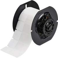 Self-Laminating Wire & Cable Label, Vinyl, 1" L x 2.6" H, Clear/White Industrial Sales