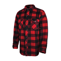 Chemise &agrave; carreaux en molleton solaire, Hommes, Grand, Rouge Industrial Sales