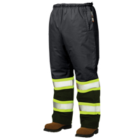 Lined Pull-On Safety Pant, Polyester, Large, Black Industrial Sales