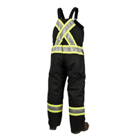 Salopettes de s&eacute;curit&eacute; doubl&eacute;e, Polyester/Polyur&eacute;thane, Grand, Noir Industrial Sales
