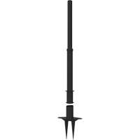 PLUS Barrier Post, 42" High, Black Industrial Sales