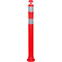 Poteau d&eacute;lin&eacute;ateur &agrave; visibilit&eacute; &eacute;lev&eacute;e &agrave; dessus en T, 42" h, Orange Industrial Sales