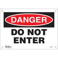 Enseigne Do Not Enter, 7" x 10", Aluminium, Anglais Industrial Sales