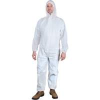 Combinaisons &agrave; capuchon, Moyen, Blanc, Microporeux Industrial Sales