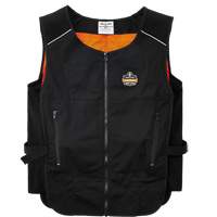 Chill-Its&reg; 6260 Lightweight Phase Change Cooling Vest with Packs, Small/Medium, Black Industrial Sales