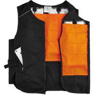 Chill-Its&reg; 6260 Lightweight Phase Change Cooling Vest with Packs, Small/Medium, Black Industrial Sales