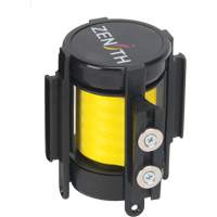 Cassette de ruban magn&eacute;tique pour barri&egrave;re de contr&ocirc;le des foules personnalis&eacute;e, 7', Ruban Jaune Industrial Sales