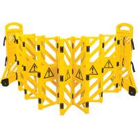Portable Mobile Barrier, 40" H x 13' L, Yellow Industrial Sales