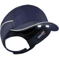 Skullerz&reg; 8965 Lightweight Bump Cap Hat with LED Lighting, Navy Blue Industrial Sales