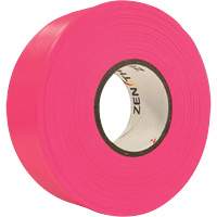 Ruban de signalisation, 1,1875" la x 164' lo, Rose fluorescent Industrial Sales