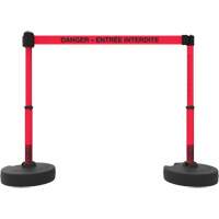 Plus Barrier Post Set, Plastic, 42" H, Red Tape, 15' Tape Length Industrial Sales