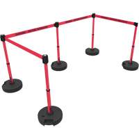 Plus Barrier Post Set, Plastic, 42" H, Red Tape, 15' Tape Length Industrial Sales