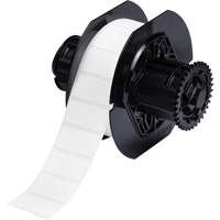 B33 Polyamide Coated Cloth Labels, Nylon, 1.5" L x 0.75" H, White Industrial Sales
