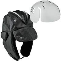 N-Ferno&reg; Zippered Trapper Hat with Bump Cap Insert, Polyurethane/Satin Lining, Medium/Small, Black Industrial Sales