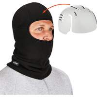 N-Ferno&reg; Zippered Balaclava Face Mask with Bump Cap Insert, Fleece/Polyester, Black Industrial Sales