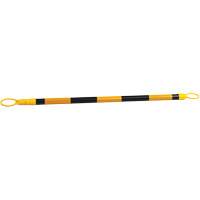 Retractable Cone Bar, 7'2" Extended Length, Black/Yellow Industrial Sales