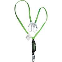 Miller&reg; HP Shock-Absorbing Lanyard, 6', Locking Rebar Hook Center, Locking Snap Hook Leg Ends, Polyester Industrial Sales