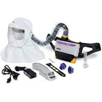 Ensemble respirateur d&eacute;puration dair propuls&eacute; facile &agrave; nettoyer Versaflo, Cagoule ample & visi&egrave;re, Pile Lithium-ion Industrial Sales