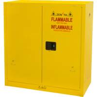 Flammable Storage Cabinet, 30 gal., 2 Door, 43" W x 44" H x 18" D Industrial Sales