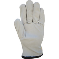 Gants de conducteur &agrave; dos en coton, Grand, Paume en Cuir fleur de ch&egrave;vre Industrial Sales