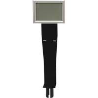 Porte-distributeur/enseigne pour poteaux de barri&egrave;re pour le contr&ocirc;le des foules, Noir Industrial Sales