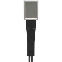Porte-distributeur/enseigne pour poteaux de barri&egrave;re pour le contr&ocirc;le des foules, Noir Industrial Sales