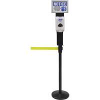 Porte-distributeur/enseigne pour poteaux de barri&egrave;re pour le contr&ocirc;le des foules, Noir Industrial Sales