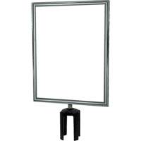 Porte-enseigne vertical robuste avec adaptateur pour poteaux Tensabarrier, Chrome poli Industrial Sales