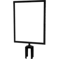 Porte-enseigne horizontal robuste avec adaptateur pour poteaux Tensabarrier, Noir Industrial Sales