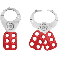 Tabbed Steel Lockout Hasp, Red Industrial Sales
