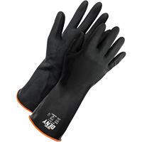 Gants r&eacute;sistants aux produits chimiques Deny, Taille 9, 12" lo, Latex de caoutchouc, Doublure en Ouat&eacute;e, Gant de calibre hiver Industrial Sales