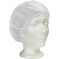 Ronco Care Pleated Bouffant Cap, Polypropylene, 24", White Industrial Sales