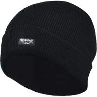 Tuque doubl&eacute;e &agrave; rebord, Doublure en Thinsulate, Taille unique, Noir Industrial Sales