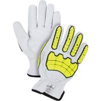 Impact & Cut Resistant Gloves, Small, Goatskin Palm, Driver Cuff Industrial Sales
