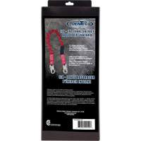 ShockSorb Internal Shock Lanyard, 6', Snap Hook Center, Snap Hook Leg Ends, Polyester Industrial Sales