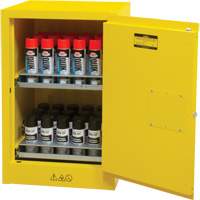 Flammable Aerosol Storage Cabinet, 12 gal., 1 Door, 23" W x 35" H x 18" D Industrial Sales