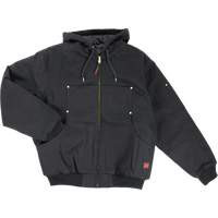 Blouson d'aviateur en toile lourde avec capuchon, Hommes, Petit, Noir Industrial Sales