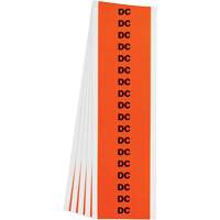 &eacute;tiquette de tension pour conduit  DC , 1/2" x 2-1/4", &eacute;toffe/Vinyle, Anglais Industrial Sales