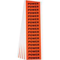 &eacute;tiquette de tension pour conduit  Power , 1/2" x 2-1/4", &eacute;toffe/Vinyle, Anglais Industrial Sales