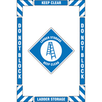 "Ladder Storage" Floor Marking Kit, Adhesive, English with Pictogram Industrial Sales