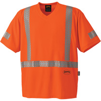 6900 CoolPass&reg; UV Protection Safety T-Shirt, 3X-Large, High Visibility Orange Industrial Sales